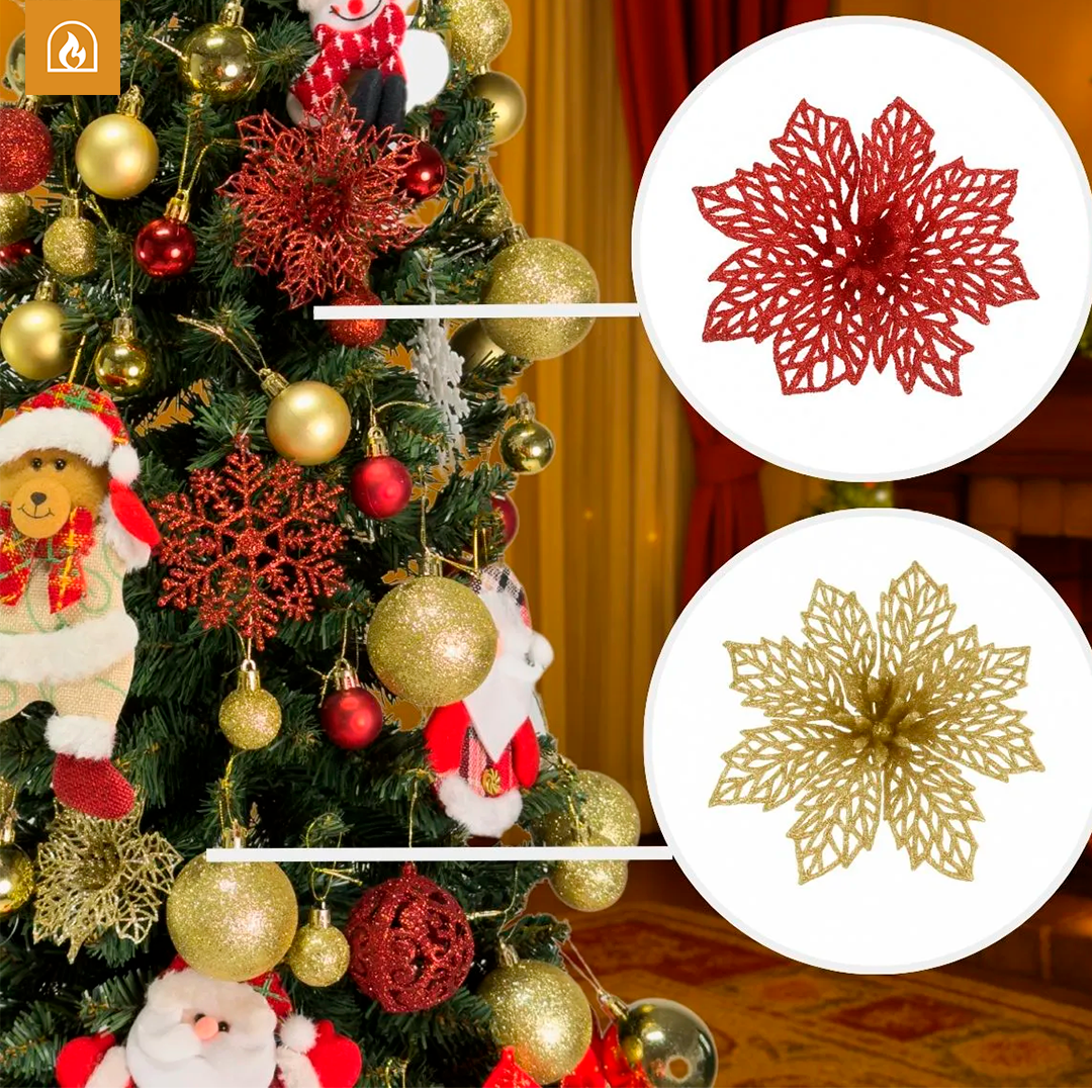 Luxury Christmas Flower Set (6 pcs) [Black Friday Offer]