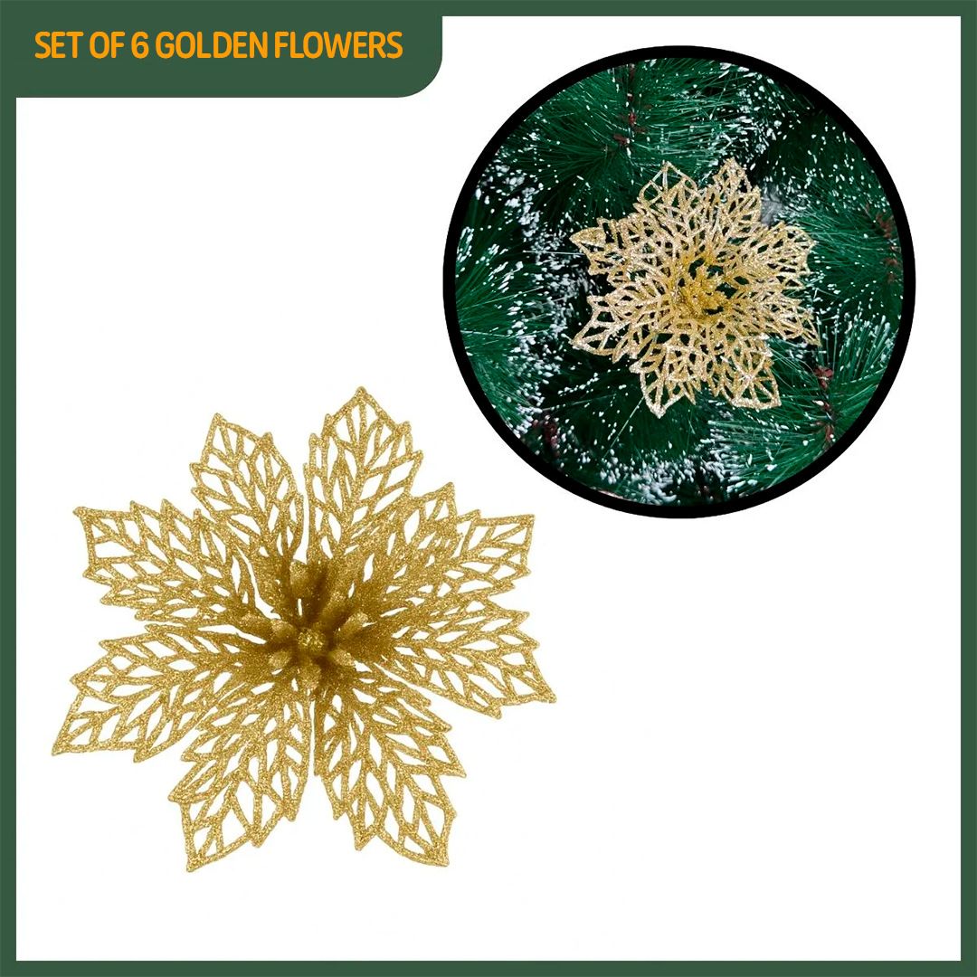 Luxury Christmas Flower Set (6 pcs) [Black Friday Offer]