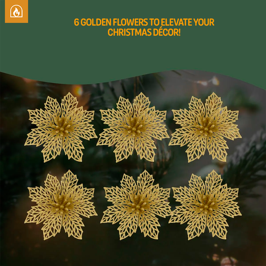 Luxury Christmas Flower Set (6 pcs) [Black Friday Offer]