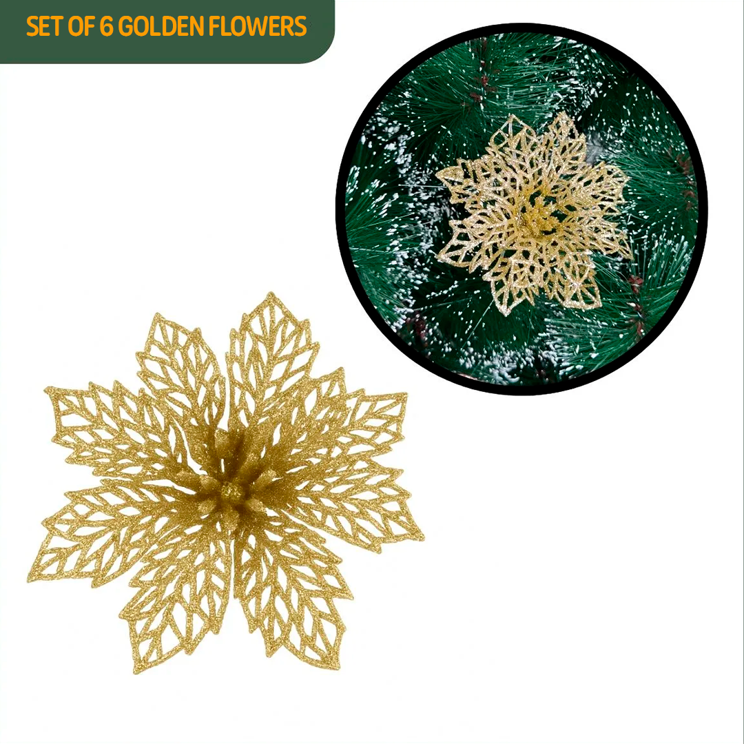 Luxury Christmas Flower Set (6 pcs) [Black Friday Offer]