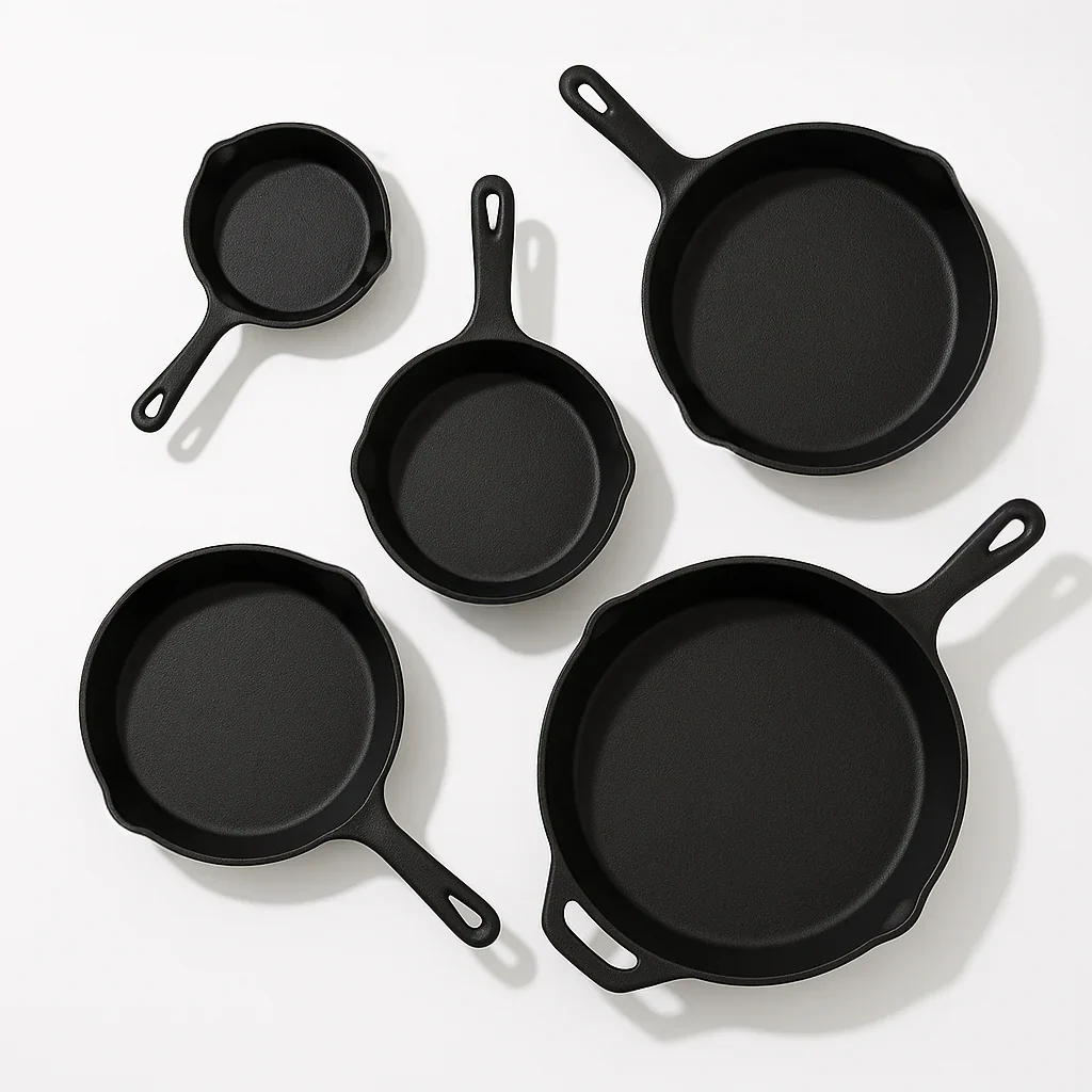 Gourmetific™ Cast Iron Skillet Set (5 Pieces)