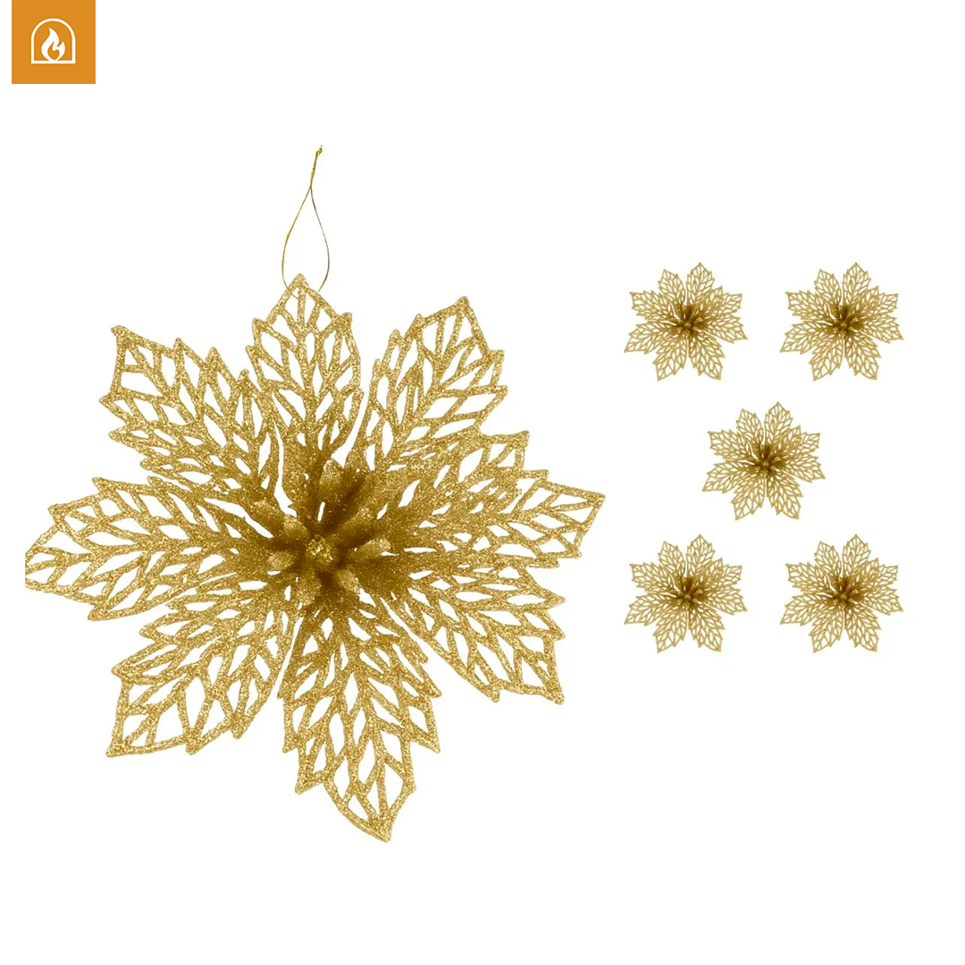 Luxury Christmas Flower Set (6 pcs) [Black Friday Offer]
