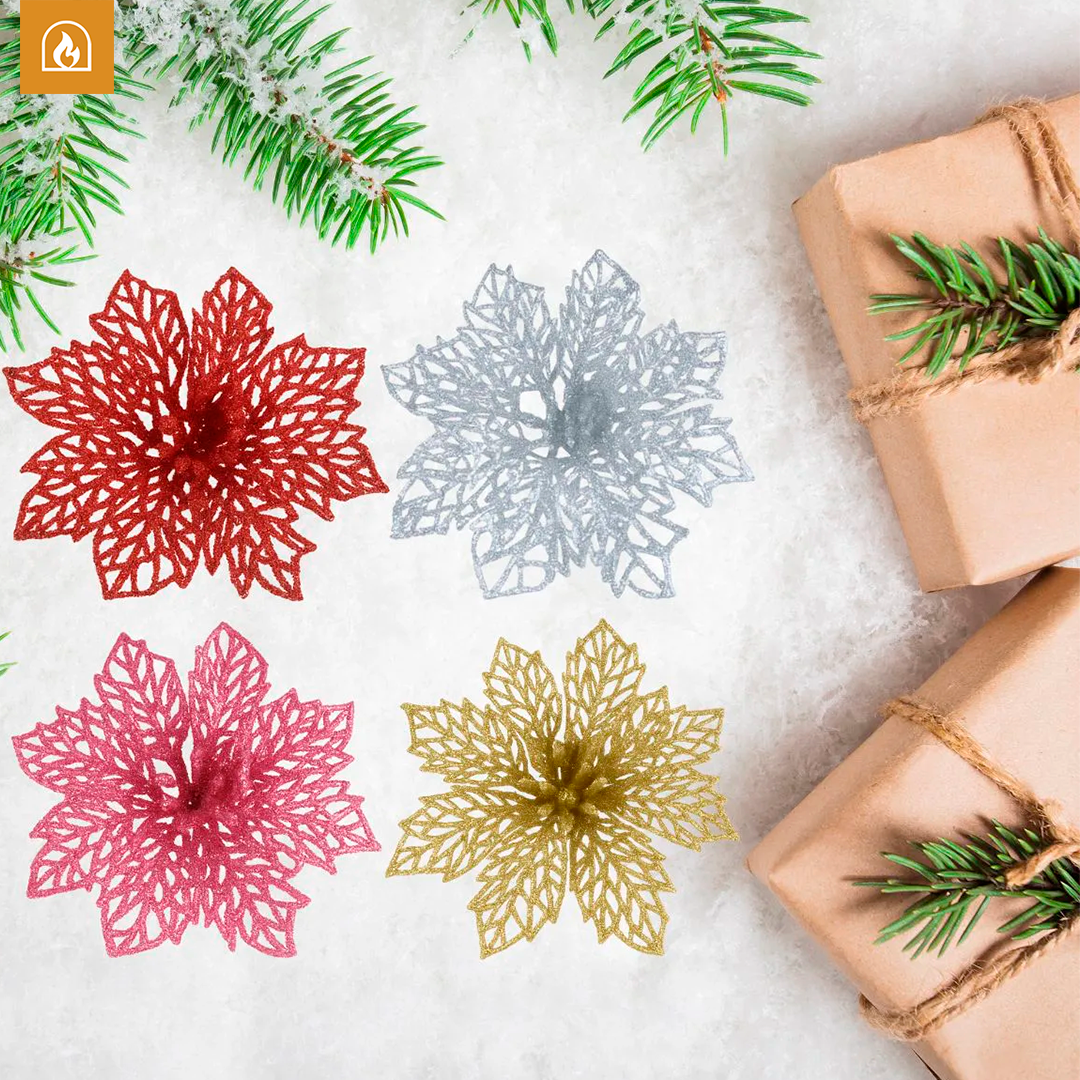Luxury Christmas Flower Set (6 pcs) [Black Friday Offer]