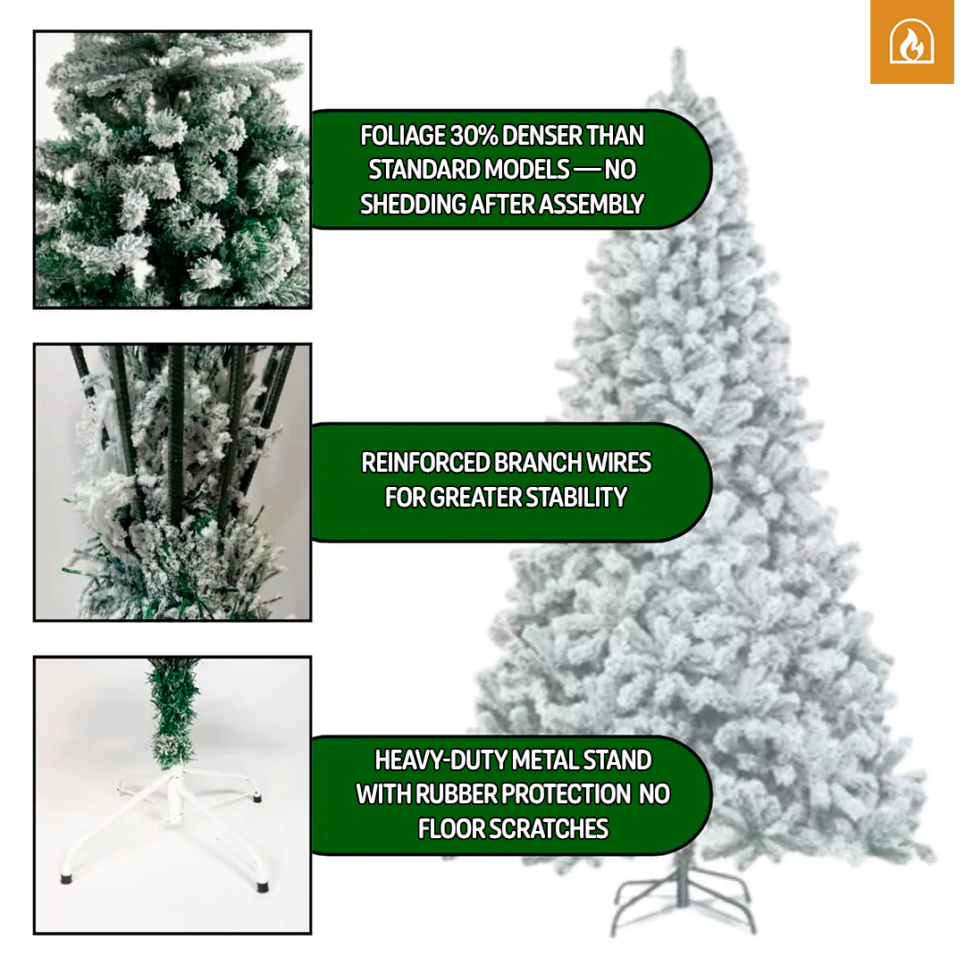 Snowy Pine Christmas Tree 1.5 m / 4.9 ft – 350 Branches [Black Friday Offer]