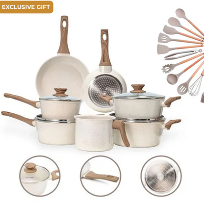Kitchen Dream Set: 9 Ceramic Pots + 13 Bonus Utensils [Black Friday Offer]