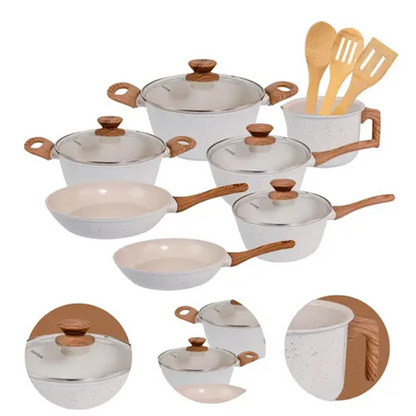 Kitchen Dream Set: 9 Ceramic Pots + 13 Bonus Utensils [Black Friday Offer]