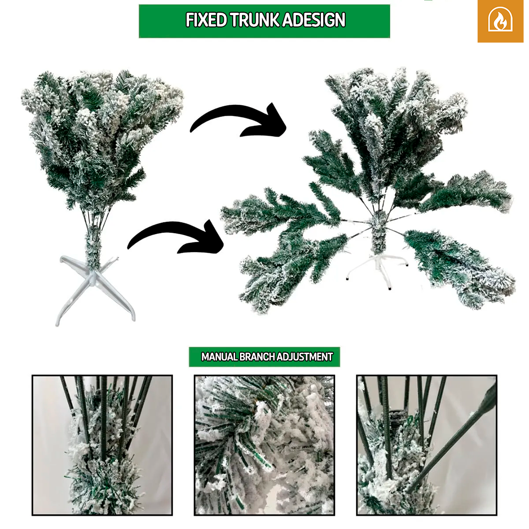 Snowy Pine Christmas Tree 1.5 m / 4.9 ft – 350 Branches [Black Friday Offer]