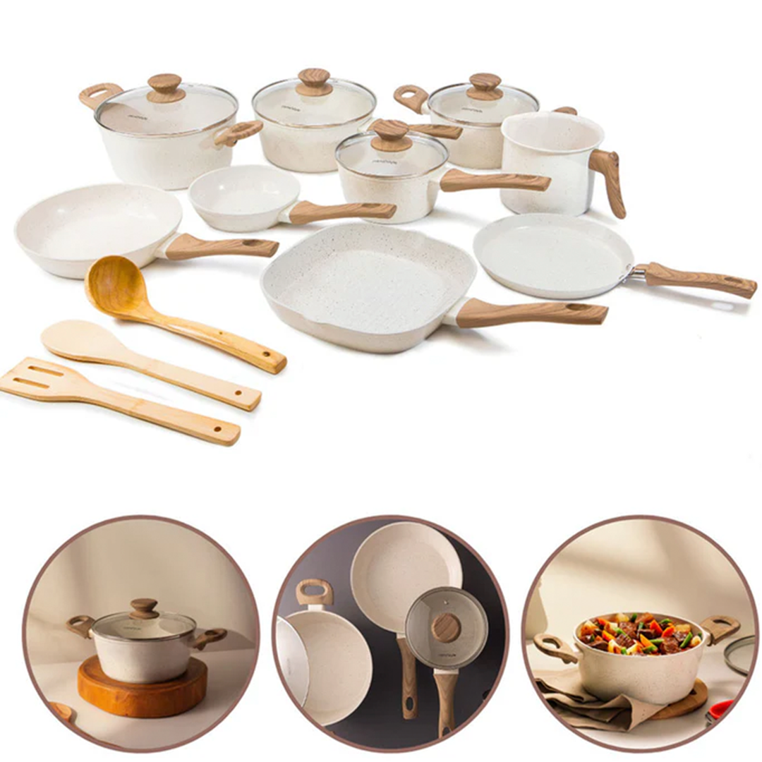 Kitchen Dream Set: 9 Ceramic Pots + 13 Bonus Utensils [Black Friday Offer]