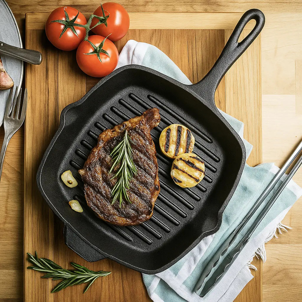 Gourmetific™ Cast Iron Grill Pan