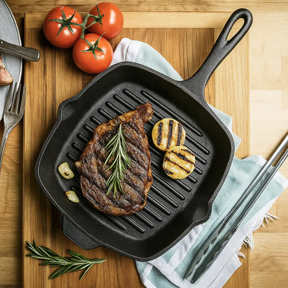 Gourmetific™ Cast Iron Grill Pan
